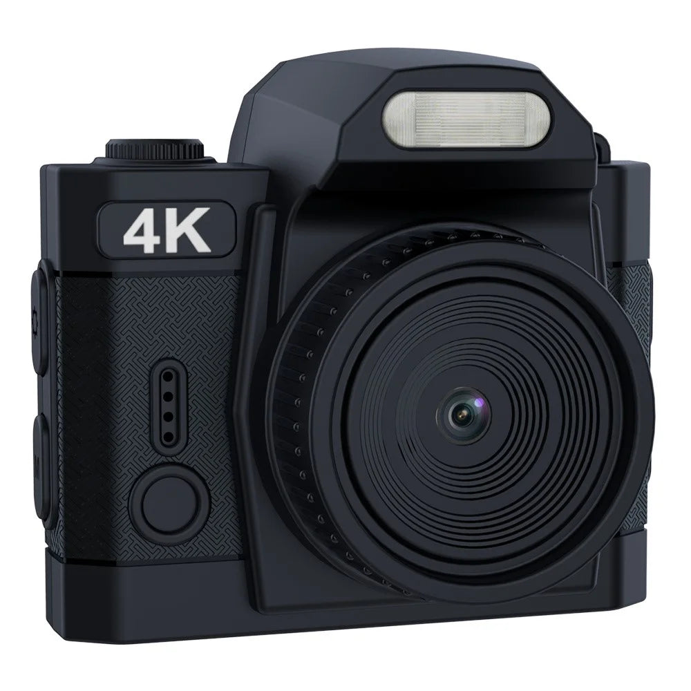 HJD-01 Mini Digital Camera Travel 4K 64MP Pocket Camcorder with 32G TF Card + Card Reader - Black - 1