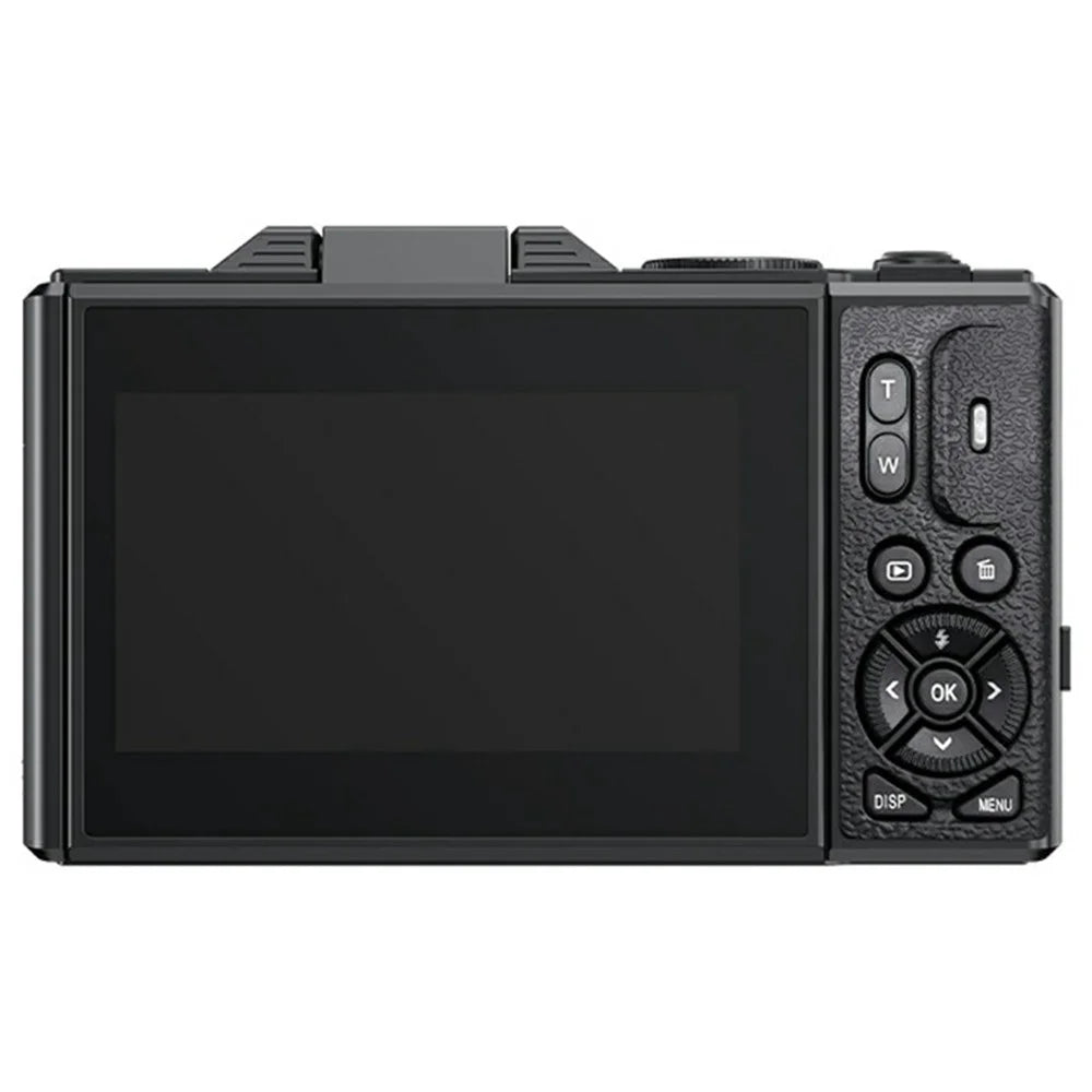 W1 3.0 Inch Flip Screen 18X Digital Zoom Digital Camera 5K Video Recorder with LED Flash - Black - 3