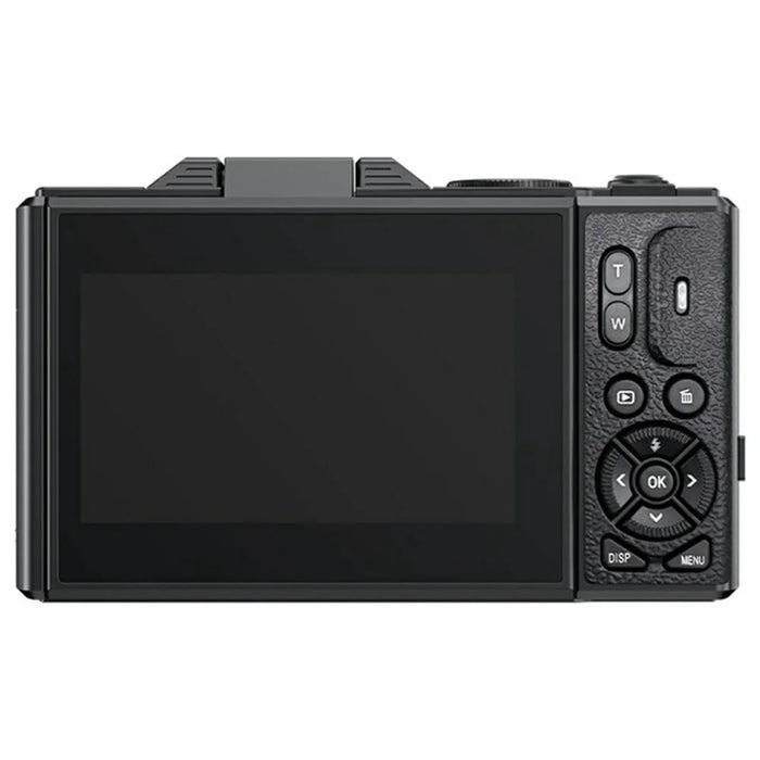 W1 3.0 Inch Flip Screen 18X Digital Zoom Digital Camera 5K Video Recorder with LED Flash, with 32GB Card + Card Reader - Black - 3