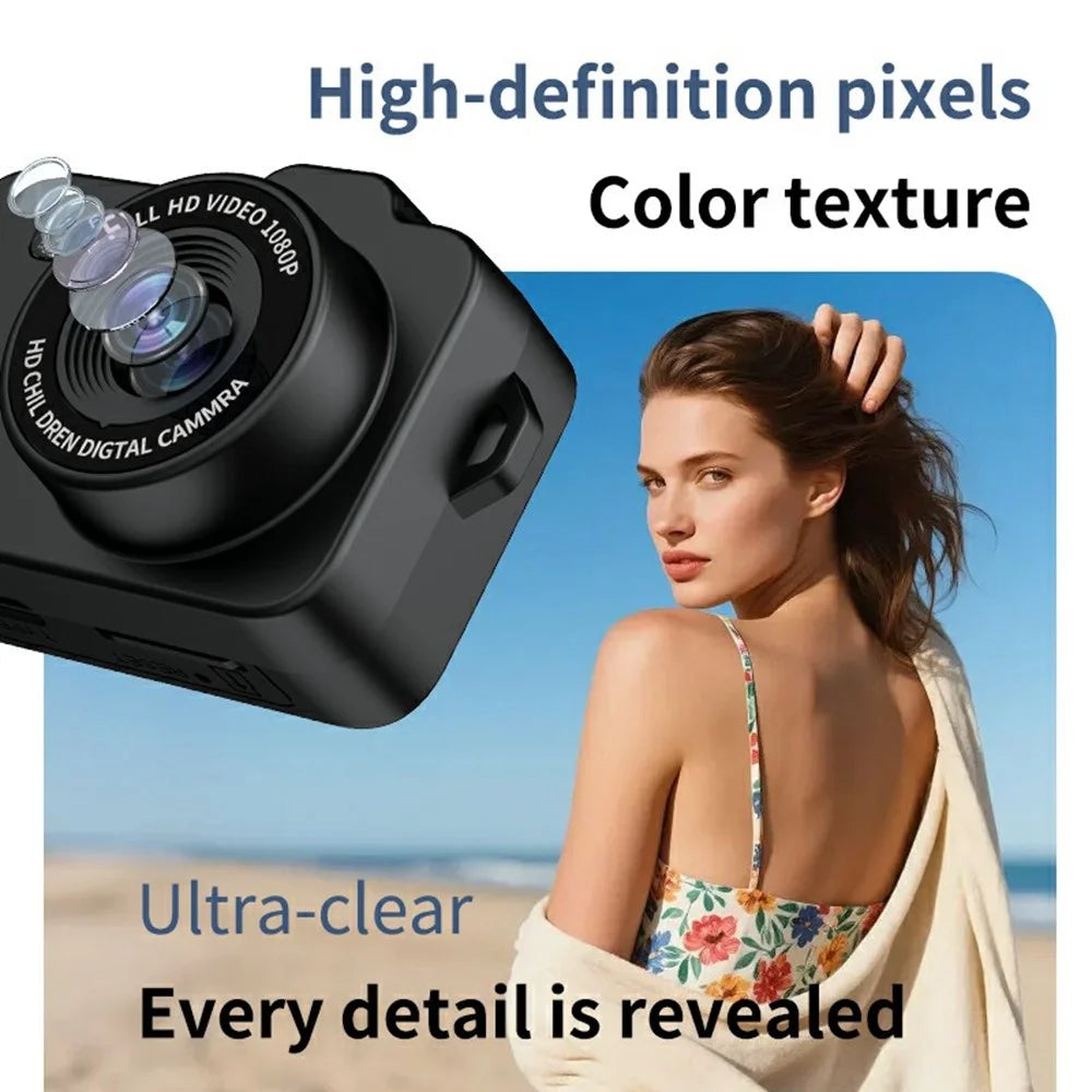 M8 Thumb Camera 0.96 Inch Screen LED Flash Night Vision Portable Mini HD Photo Video Recorder - Black - 5