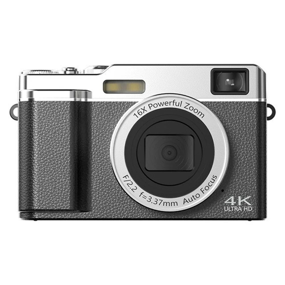 M22 2.8 Inch IPS Screen Portable Digital Camera HD Photo Capture 16X Zoom Retro 4K Video Recorder, with 32GB Card + Card Reader - 1