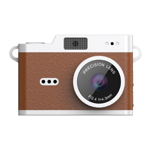 X5 0.96 Inch Retro Digital Camera HD Photo Video Recording Mini CCD Thumb Camera Built In Flash - Brown - 1