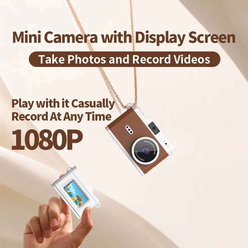 X5 0.96 Inch Retro Digital Camera HD Photo Video Recording Mini CCD Thumb Camera Built In Flash - Brown - 4