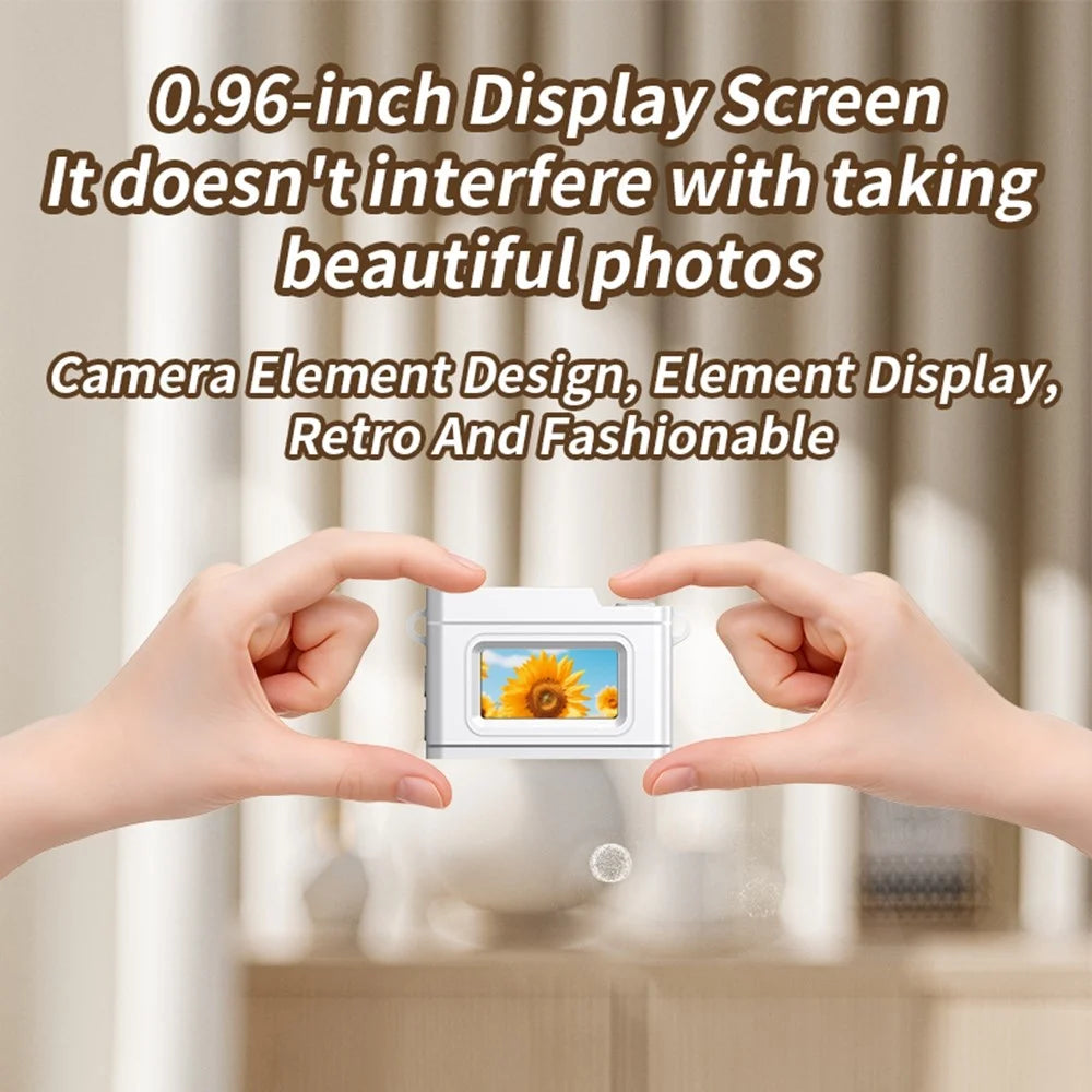 X5 0.96 Inch Retro Digital Camera HD Photo Video Recording Mini CCD Thumb Camera Built In Flash - Brown - 5