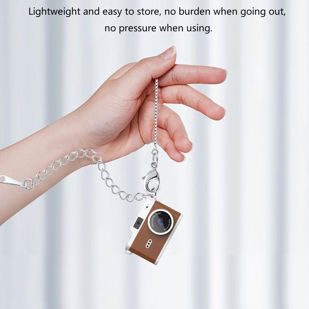 X5 0.96 Inch Retro Digital Camera HD Photo Video Recording Mini CCD Thumb Camera Built In Flash - Brown - 7