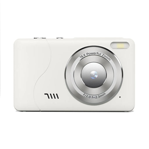 FC002S 2.4 Inch HD Screen Digital Camera 16x Digital Zoom Portable 1080P HD Video Recording CCD Built In LED Flash - White - 2