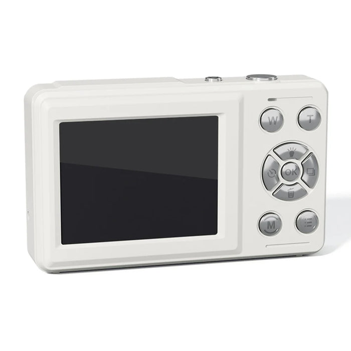 FC002S 2.4 Inch HD Screen Digital Camera 16x Digital Zoom Portable 1080P HD Video Recording CCD Built In LED Flash - White - 3