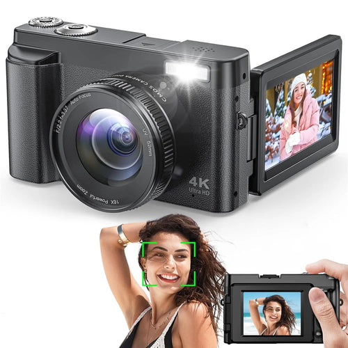 DC101 4K 64MP Video Camera 18X Digital Camcorder 3.0 inch Flip Screen Camcorder for Photography / Vlogging - 1