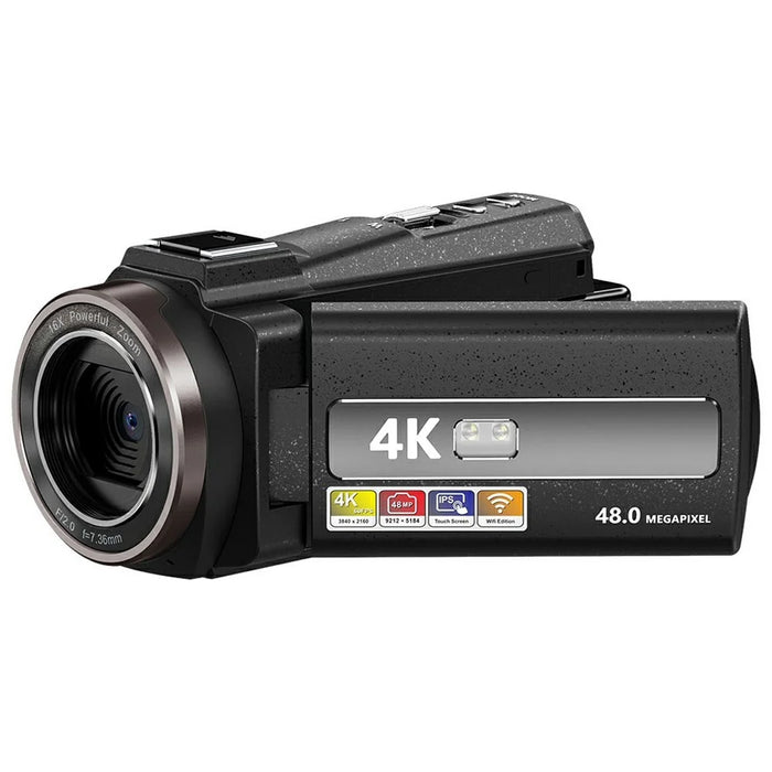 HDV-254KM 3.0 Inch Touch Screen 4K Digital Video Camera Ultra HD 48MP 16X Zoom IR Night Vision Cam, with 32GB Card - 1
