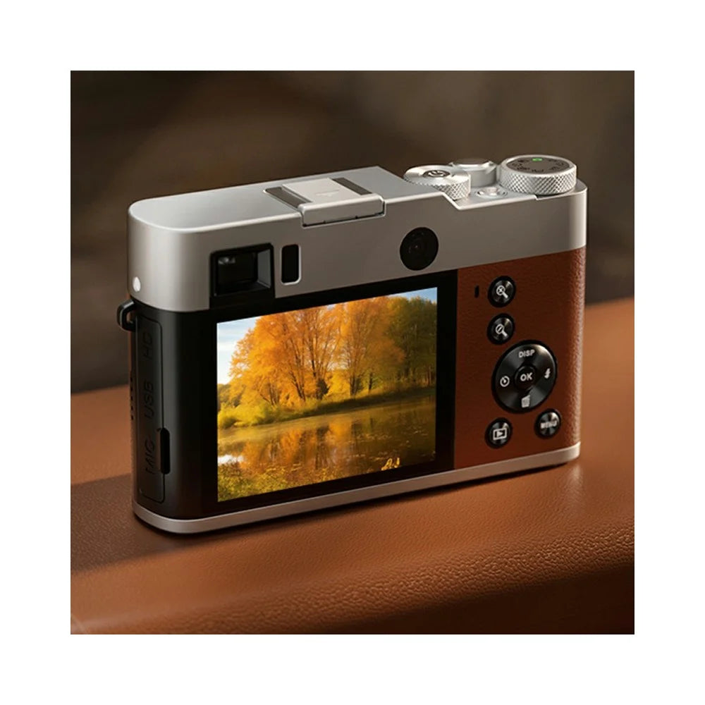 DC203 Digital Camera Dual Lens Front / Rear Quick Shooting HD Camera with 32GB Memory Card - Brown - 4