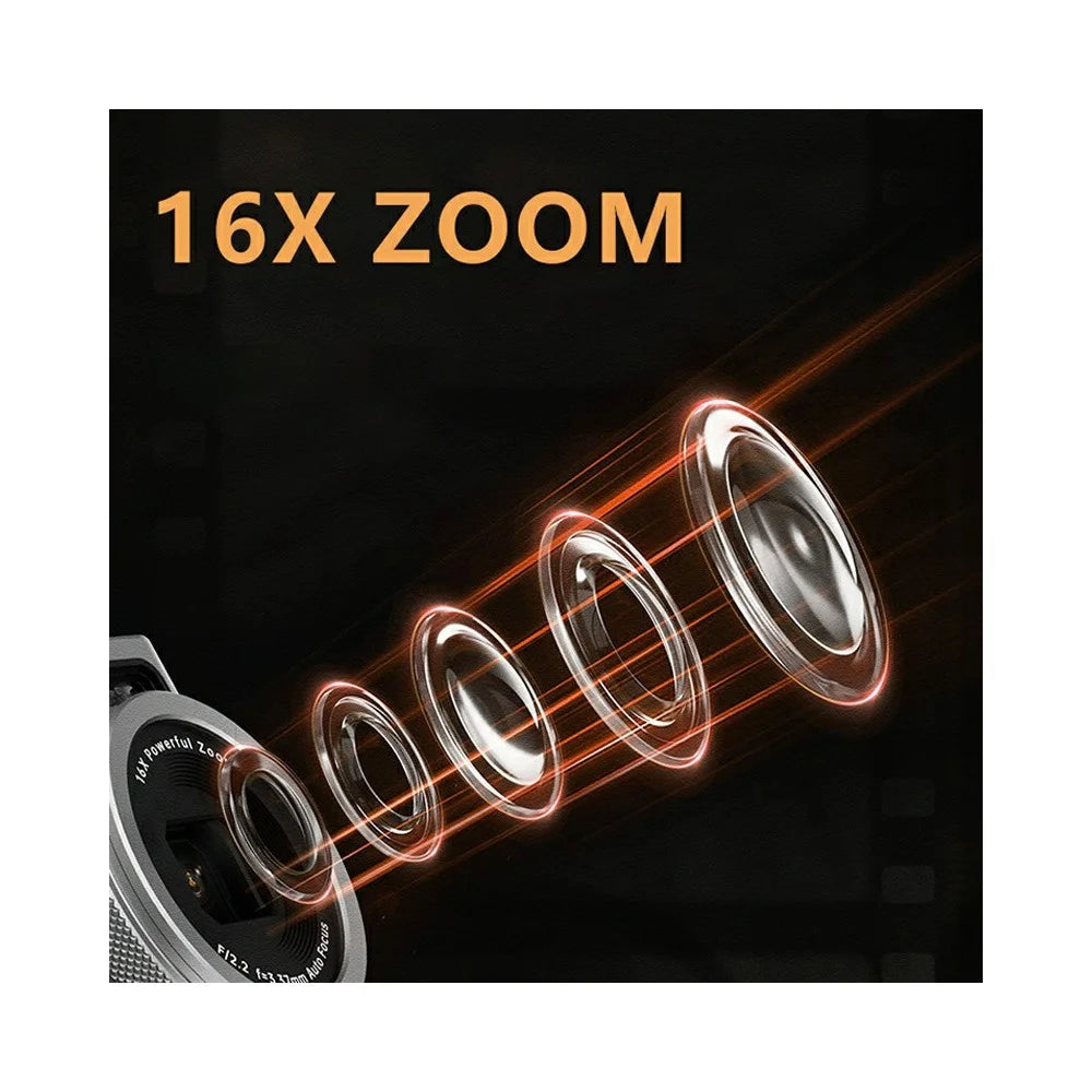 DC203 Digital Camera Dual Lens Front / Rear Quick Shooting HD Camera with 32GB Memory Card - Brown - 6