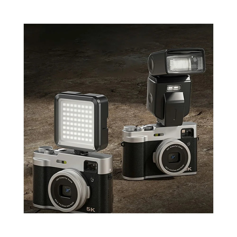 DC203 Digital Camera Dual Lens Front / Rear Quick Shooting HD Camera with 32GB Memory Card - Brown - 7