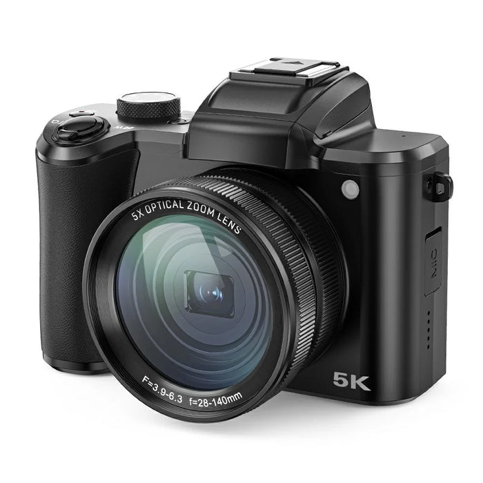 DC206X 5X Optical Zoom Autofocus Digital Camera Dual Lens 5K Camcorder with 32GB Card - 5