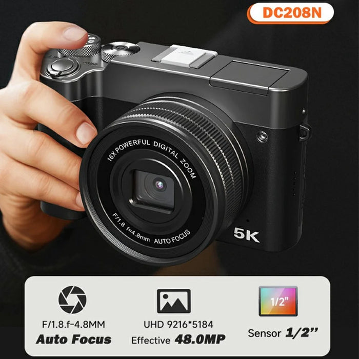 DC208N Digital Camera 48MP CMOS Sensor High Resolution Camera for Students Self Portrait Photography - 4