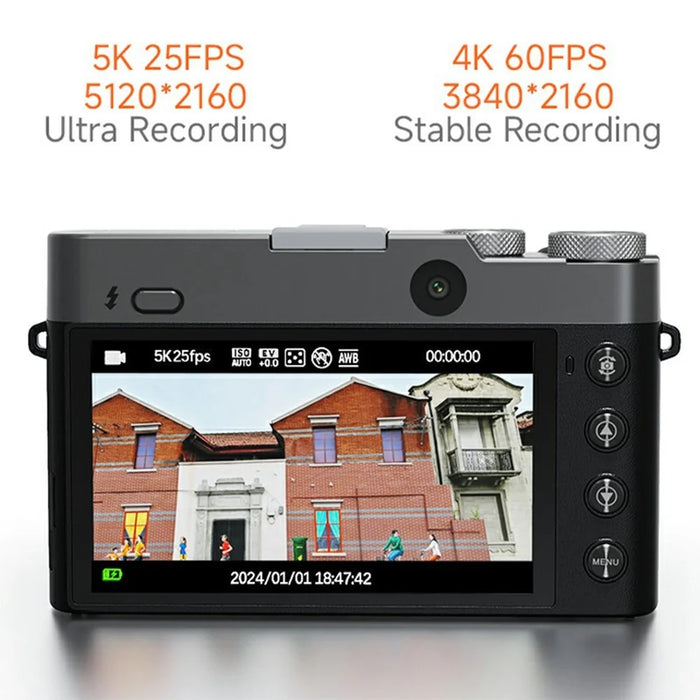 DC208N Digital Camera 48MP CMOS Sensor High Resolution Camera for Students Self Portrait Photography - 6
