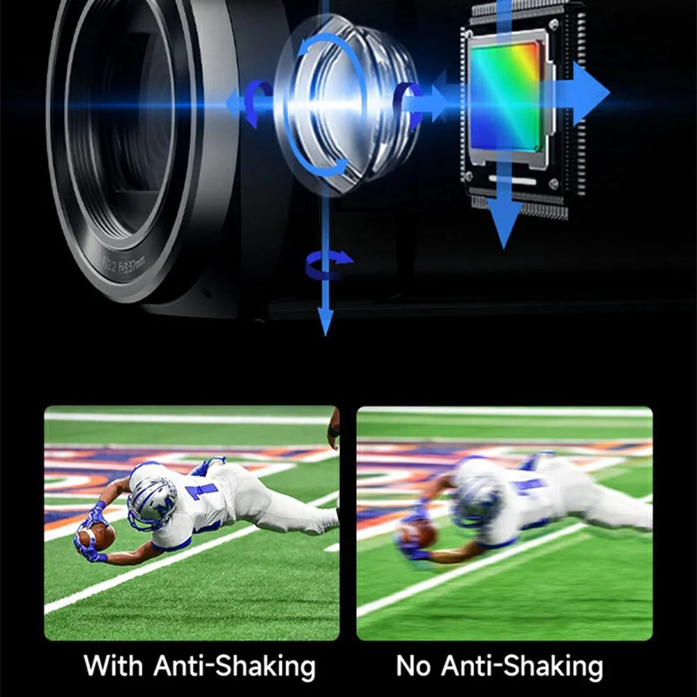 HDV-255K HD 5K Outdoor Sports DV Action Camera Handheld Anti-shake Digital Camera, with 32GB Card - UK Plug - 6
