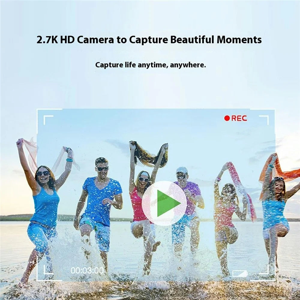 WDC901 For Outdoor Sports 4K Video Recorder 48MP Auto Focus HD Dual Screen Waterproof Digital Camera - Yellow - 6