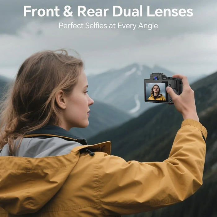 DC226 8K Digital Camera 48MP Sensor Entry-Level for Students Selfie Camera with 32GB Memory Card  /  2 Batteries - EU Plug - 3
