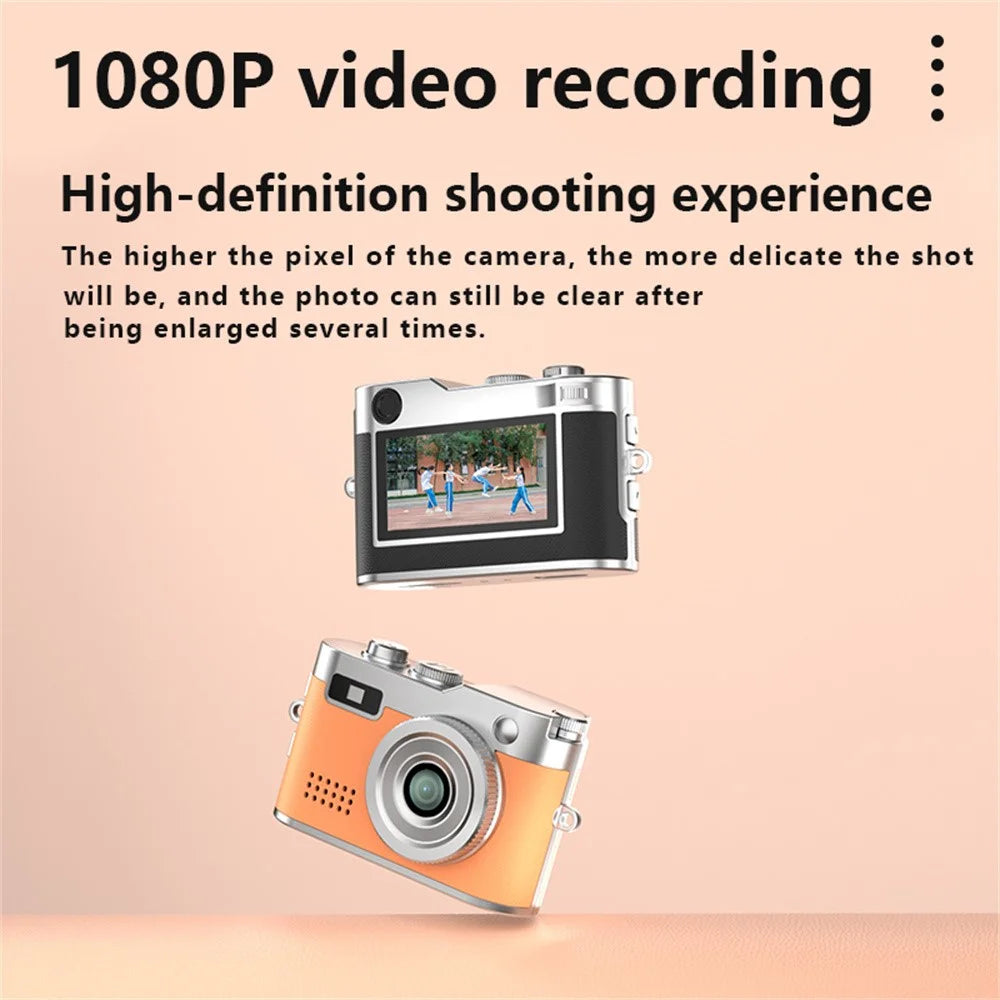 DC26 Digital Camera 1080P Mini Portable 0.96 Inch Screen 64MP Photo / Video Recorder for Campus / Travel - Brown - 2