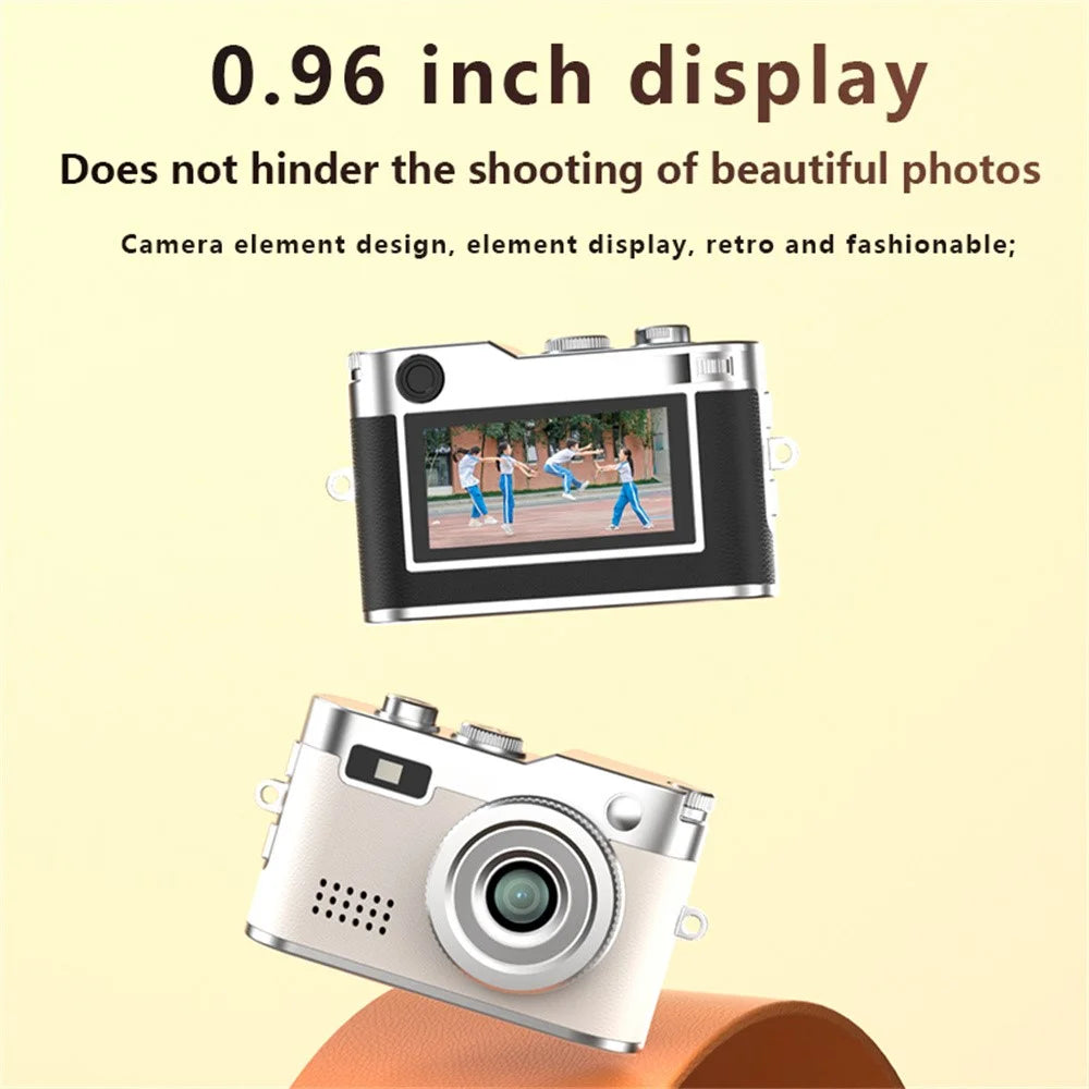 DC26 Digital Camera 1080P Mini Portable 0.96 Inch Screen 64MP Photo / Video Recorder for Campus / Travel - Brown - 6