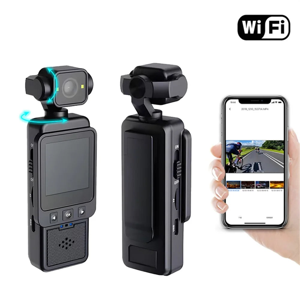 DV01 Rotatable HD Handheld Camera Anti-Shake Action Cam Outdoor Video Recorder Body Cam - 2