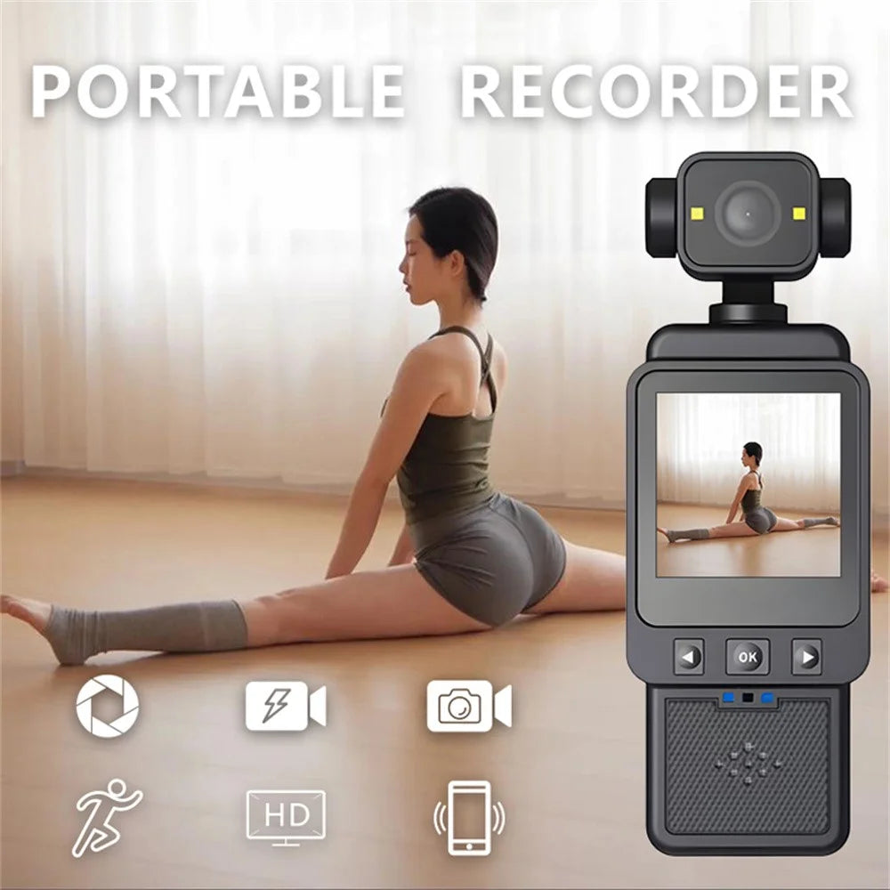 DV01 Rotatable HD Handheld Camera Anti-Shake Action Cam Outdoor Video Recorder Body Cam - 4