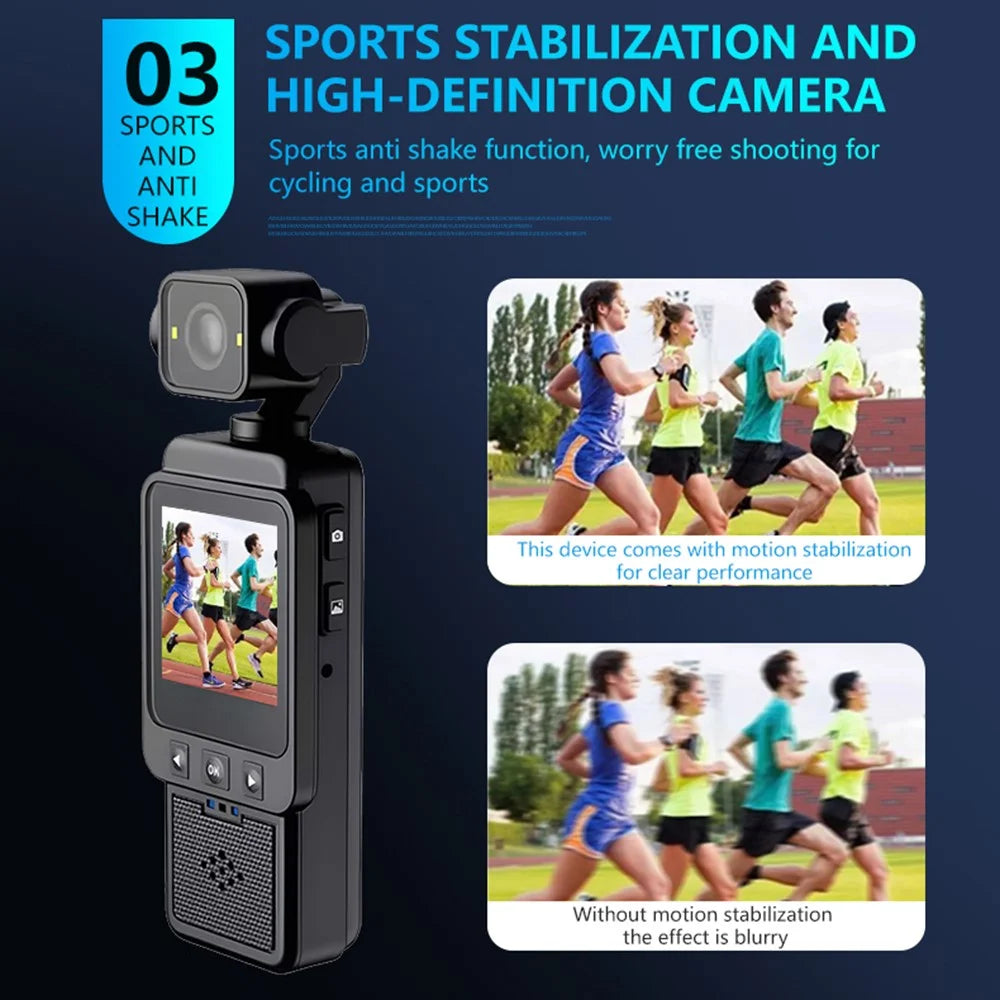 DV01 Rotatable HD Handheld Camera Anti-Shake Action Cam Outdoor Video Recorder Body Cam - 7