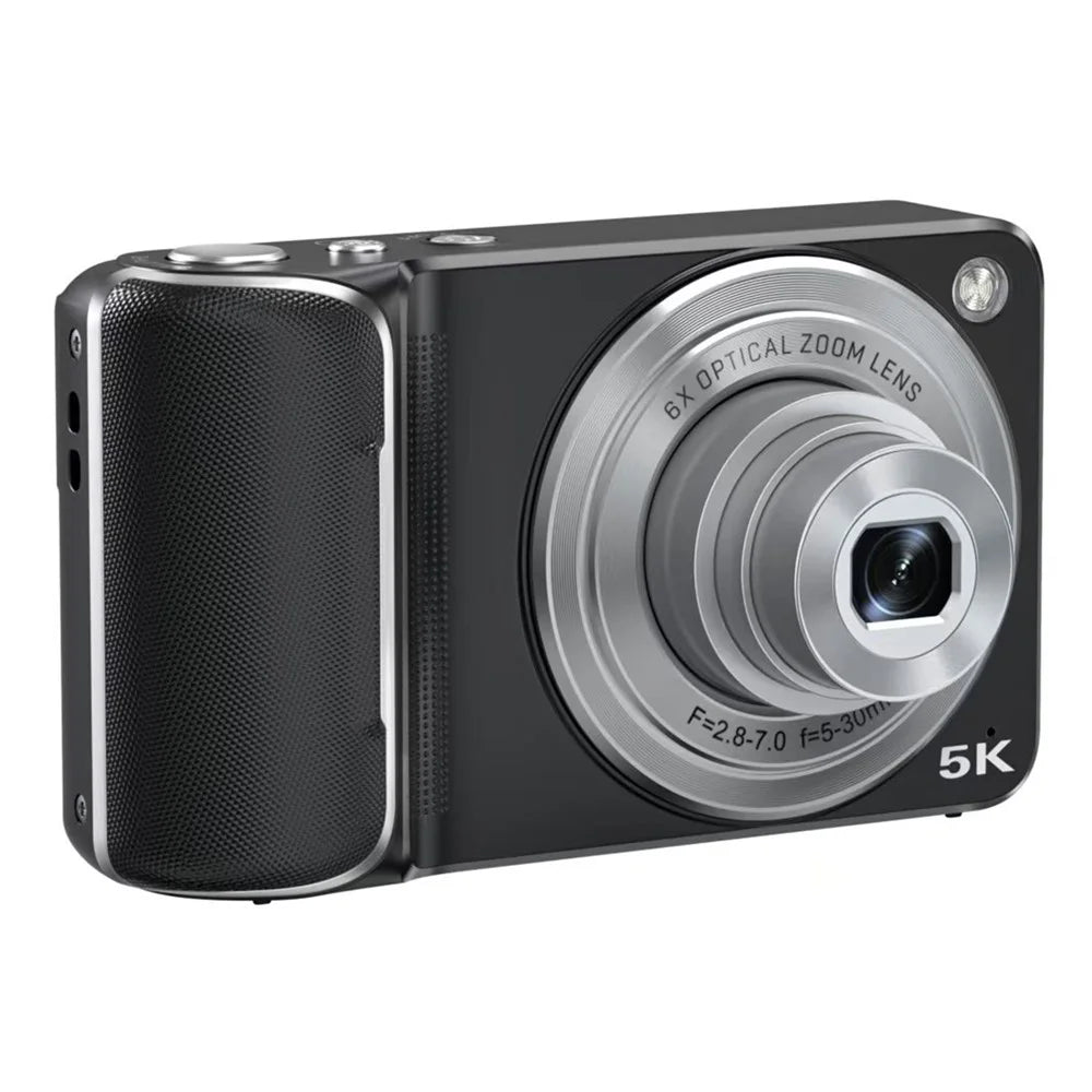 DC309X Digital Camera 6X Optical Zoom High Definition Dual Camera Mini Camcorder for Students  /  Selfie - Black  /  US Plug - 3