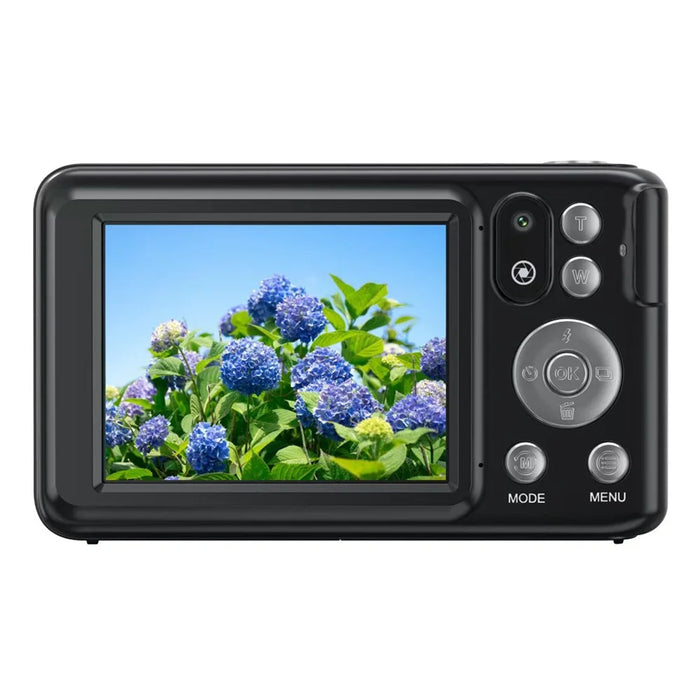 DC309X 6X Optical Zoom Digital Camera with 32GB Memory Card HD Mini Dual Lens Camera for Students  /  Selfie Photography - Black  /  US Plug - 4