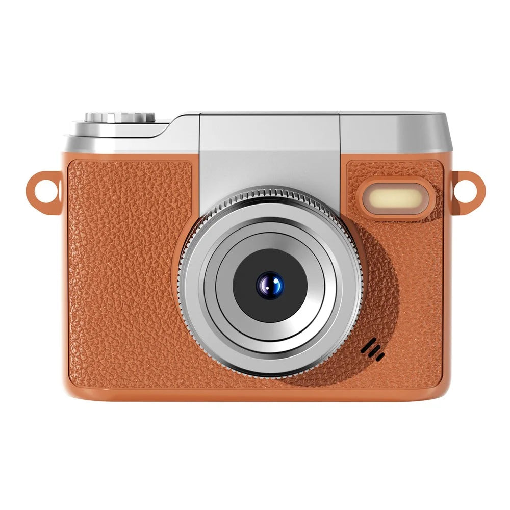 DM20 Auto Focus Mini Digital Camera 1.47 Inch HD Screen Flip Lens Video Recording CCD for Students - Brown - 1