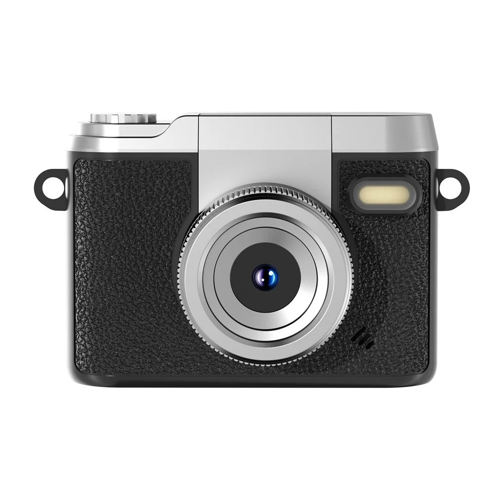 DM20 Auto Focus Mini Digital Camera 1.47 Inch HD Screen Flip Lens Video Recording CCD for Students, with 32GB Card + Card Reader - Black - 1