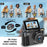 WD300-8K 88MP 8K 3 inch 180 Degree Flip Screen Digital Camera 18X Zoom WiFi Travel Camera with 64GB Card + Card Reader - Black - 3