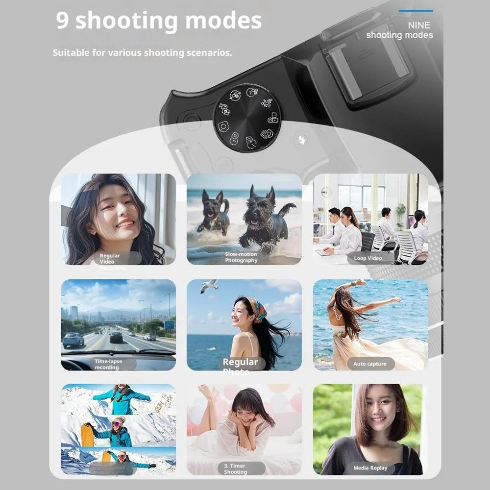 WD100-4K 75MP 4K Digital Camera 20X Optical Zoom 4.0 inch Touchscreen Mirrorless Camera with 64GB Card + Card Reader - Black - 6
