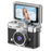 LK-027 Mini Retro Thumb Camera 1.47 Inch Flip Screen Digital Camera HD Video Recording CCD - Black - 1
