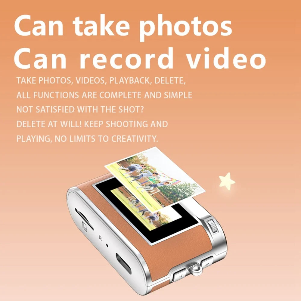 DC26 64MP 1080P 0.96 inch Mini Retro CCD HD Digital Camera Portable Travel Photography - Orange - 3