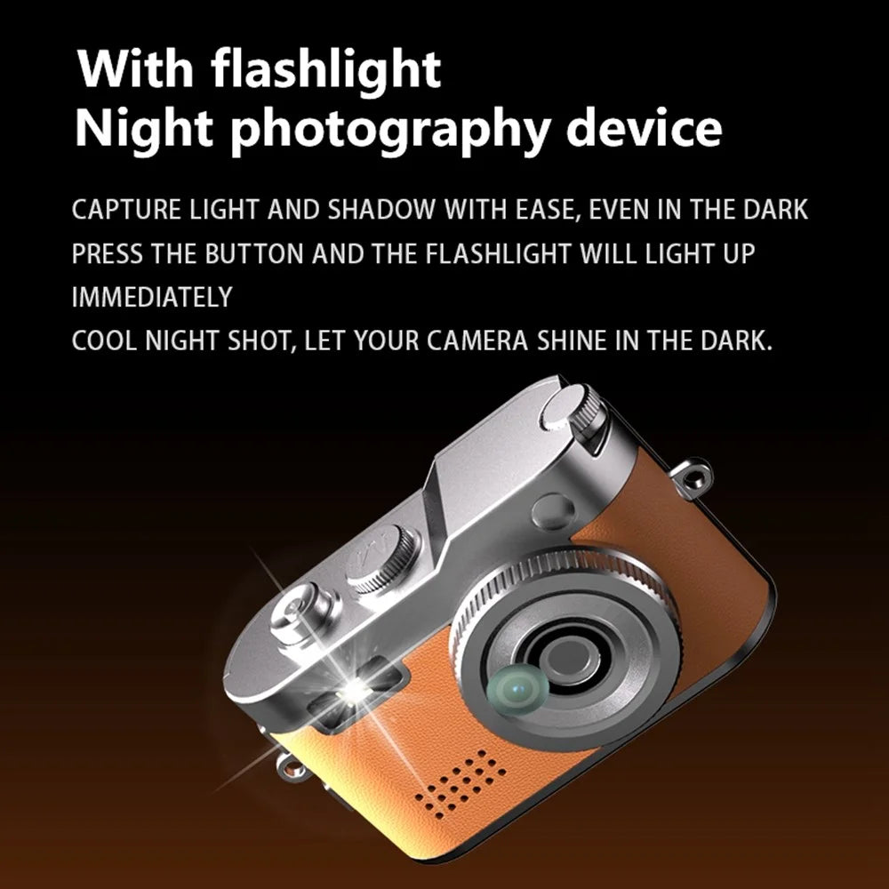 DC26 64MP 1080P 0.96 inch Mini Retro CCD HD Digital Camera Portable Travel Photography - Orange - 5