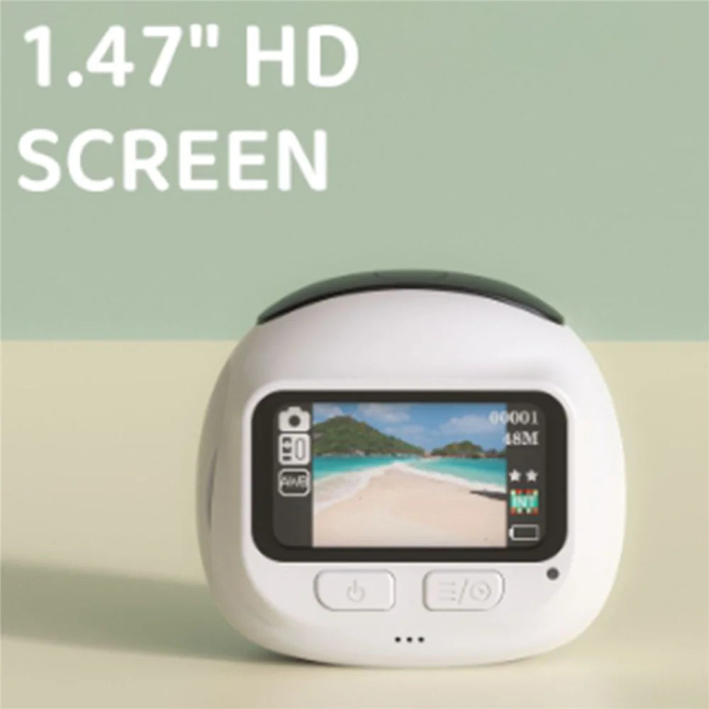 VLOG K15 1080P 1.47 inch Screen Thumb Camera OTG Quick Storage Multi Filter Thumb Digital Camera - White - 4