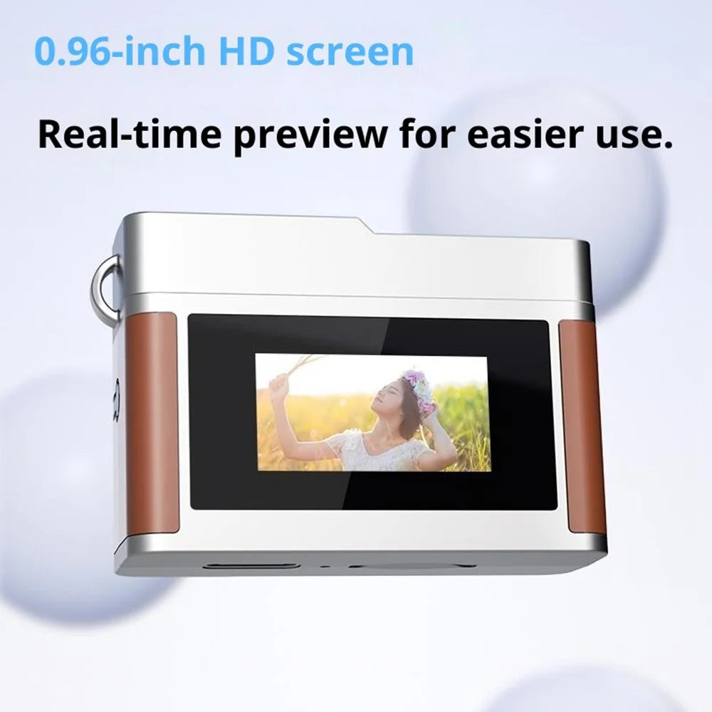 FK005 Portable 0.96 inch Mini Thumb CCD Camera 1080P HD Video Recording Up to 128GB Expandable Digital Camera - Brown - 3