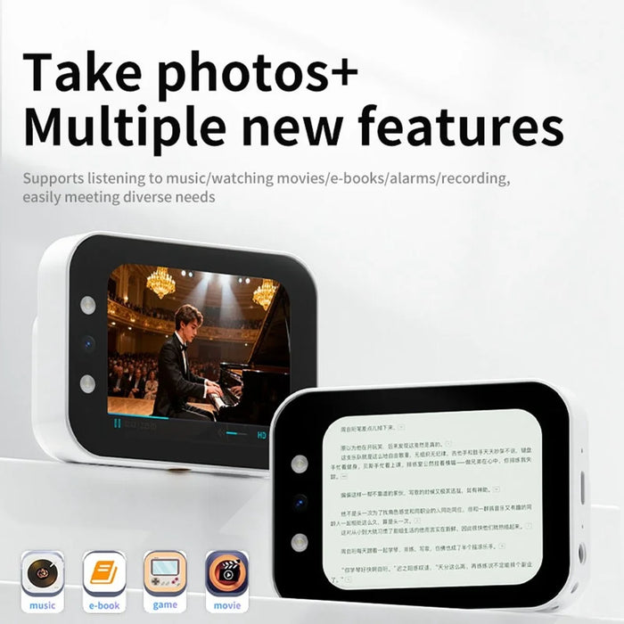 DC107 Sliding Cover 2.8 Inch Touchscreen 4K CCD Camera High Definition Digital Camera with Beauty Filter - White - 7