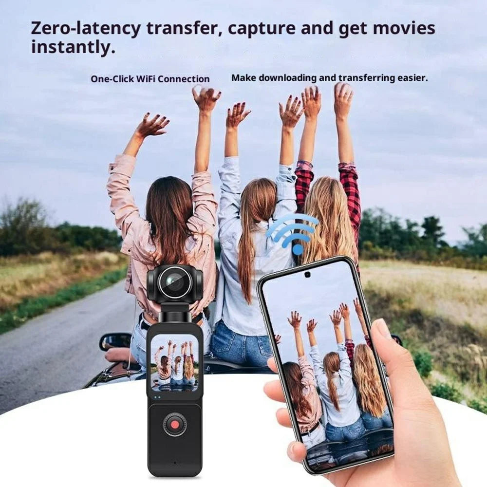 OX3 4K 60FPS 75MP Pocket Action Camera 1.69 inch HD Night Vision Outdoor Camera with 270° Electric Rotating Lens - 5
