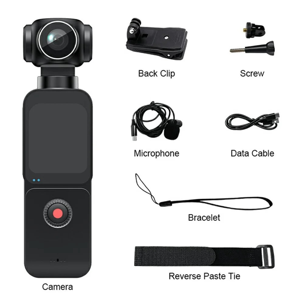 OX3 4K 60FPS 75MP Pocket Action Camera 1.69 inch HD Night Vision Outdoor Camera with 270° Electric Rotating Lens - 6