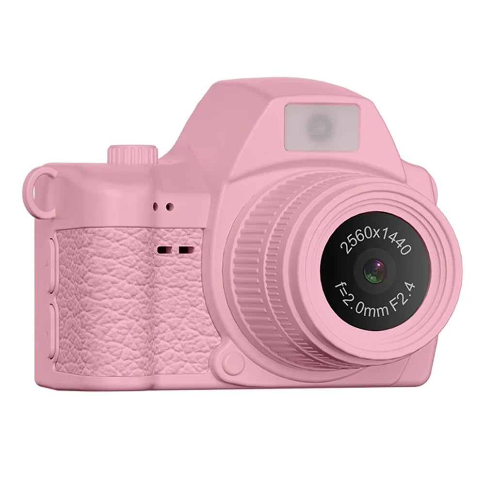 S161 Mini Digital Camera for Students 1.47 Inch IPS Screen 2K HD Video Recording Thumb Camera - Pink - 1