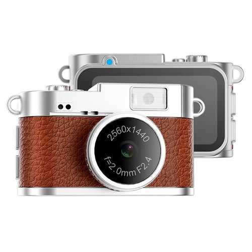 S160 1440P 2K Mini Lifestyle Camera 1.47 inch IPS Screen Portable Digital Cam with Multiple Filters + 32G Card - Brown - 1