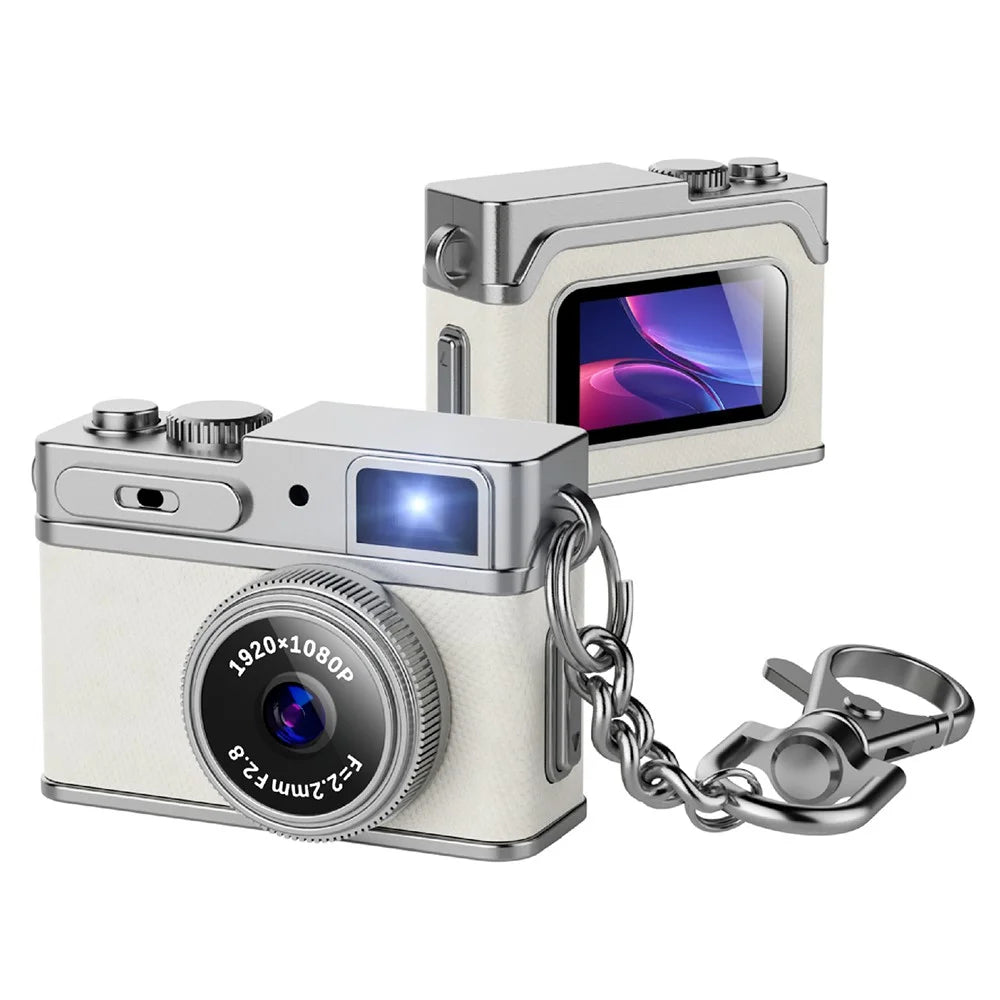 G1 0.96 Inch TFT Screen Portable Digital Camera 1080P HD Video Thumb Size CCD Mini Camcorder - White - 1