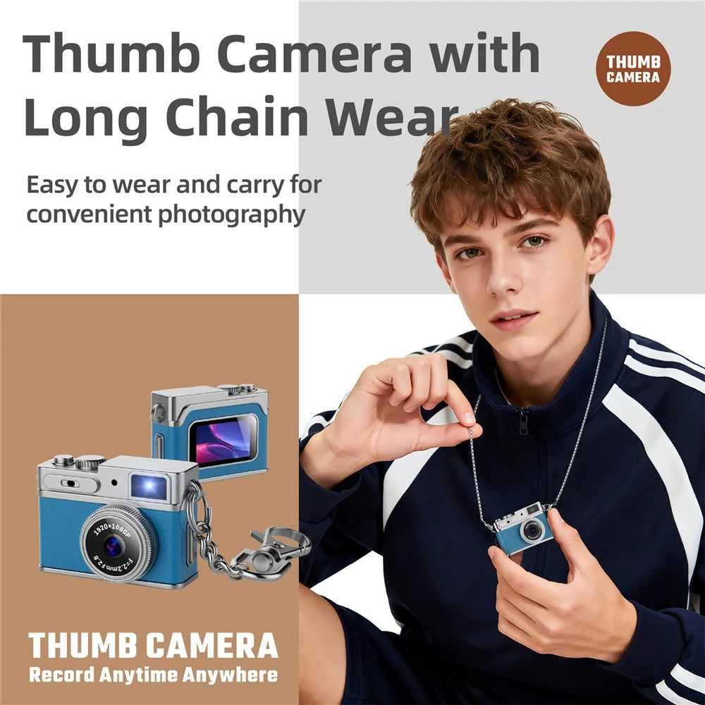 G1 0.96 Inch TFT Screen Portable Digital Camera 1080P HD Video Thumb Size CCD Mini Camcorder - White - 5