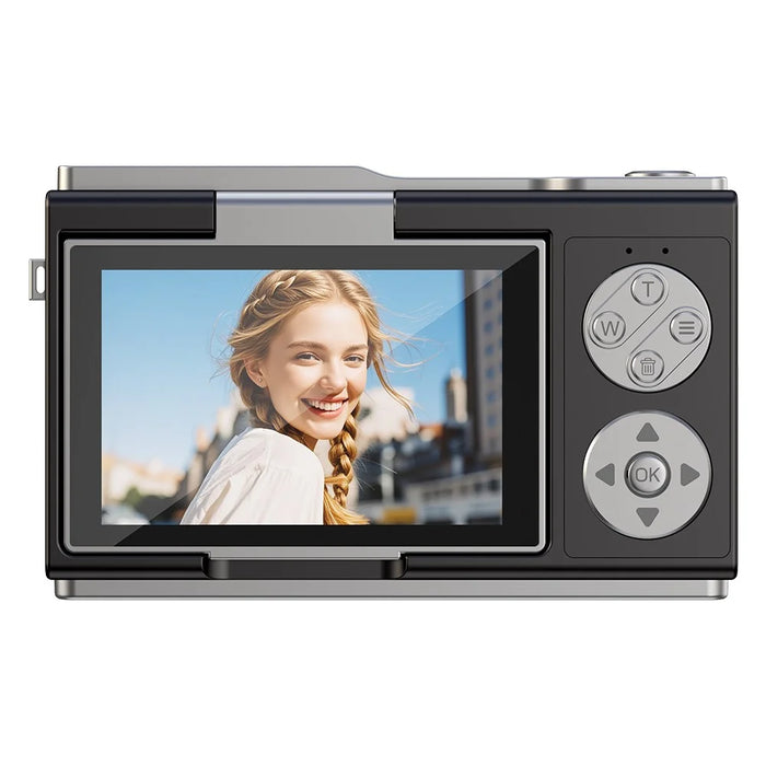 LK-010 3 inch 1080P Flip Screen Digital Camera HD Photo Video Recording CCD Sensor - Black - 2