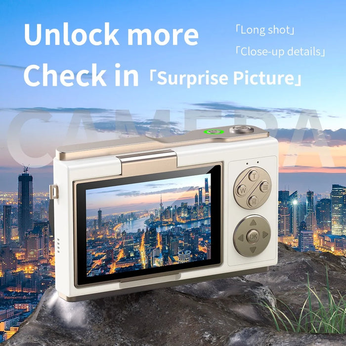 LK-010 3 inch 1080P Flip Screen Digital Camera HD Photo Video Recording CCD Sensor - Black - 6