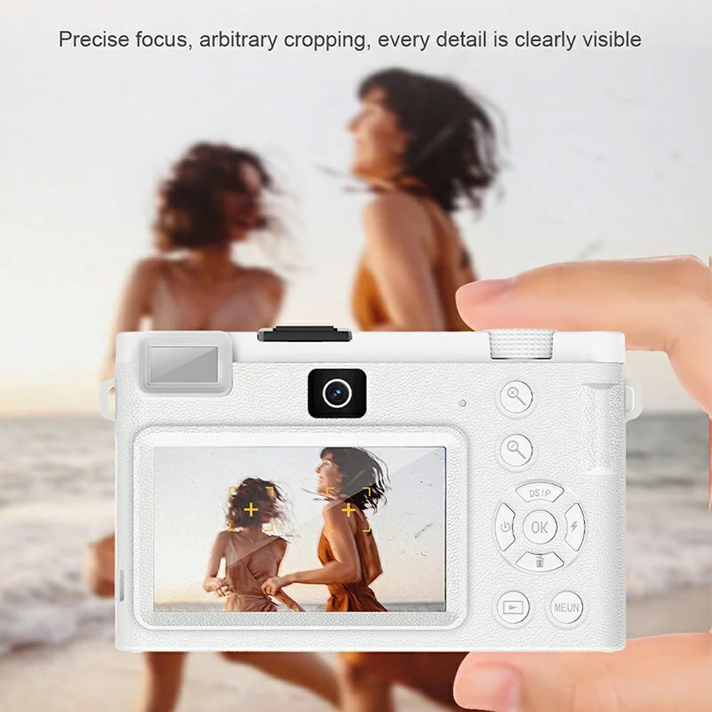 F01 Digital Camera High Resolution HD CMOS Sensor Travel Selfie Pocket Camera for Students - Black - 5