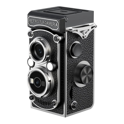 LK-019 1.54 Inch Retro TLR Digital Camera HD Photo Video Recording 48MP 1080P Manual Focus for Photography - Black - 1