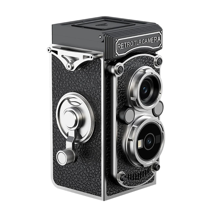 LK-019 1.54 Inch Retro TLR Digital Camera HD Photo Video Recording 48MP 1080P Manual Focus for Photography - Black - 2